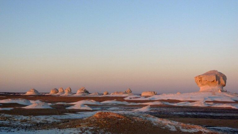 white desert camping