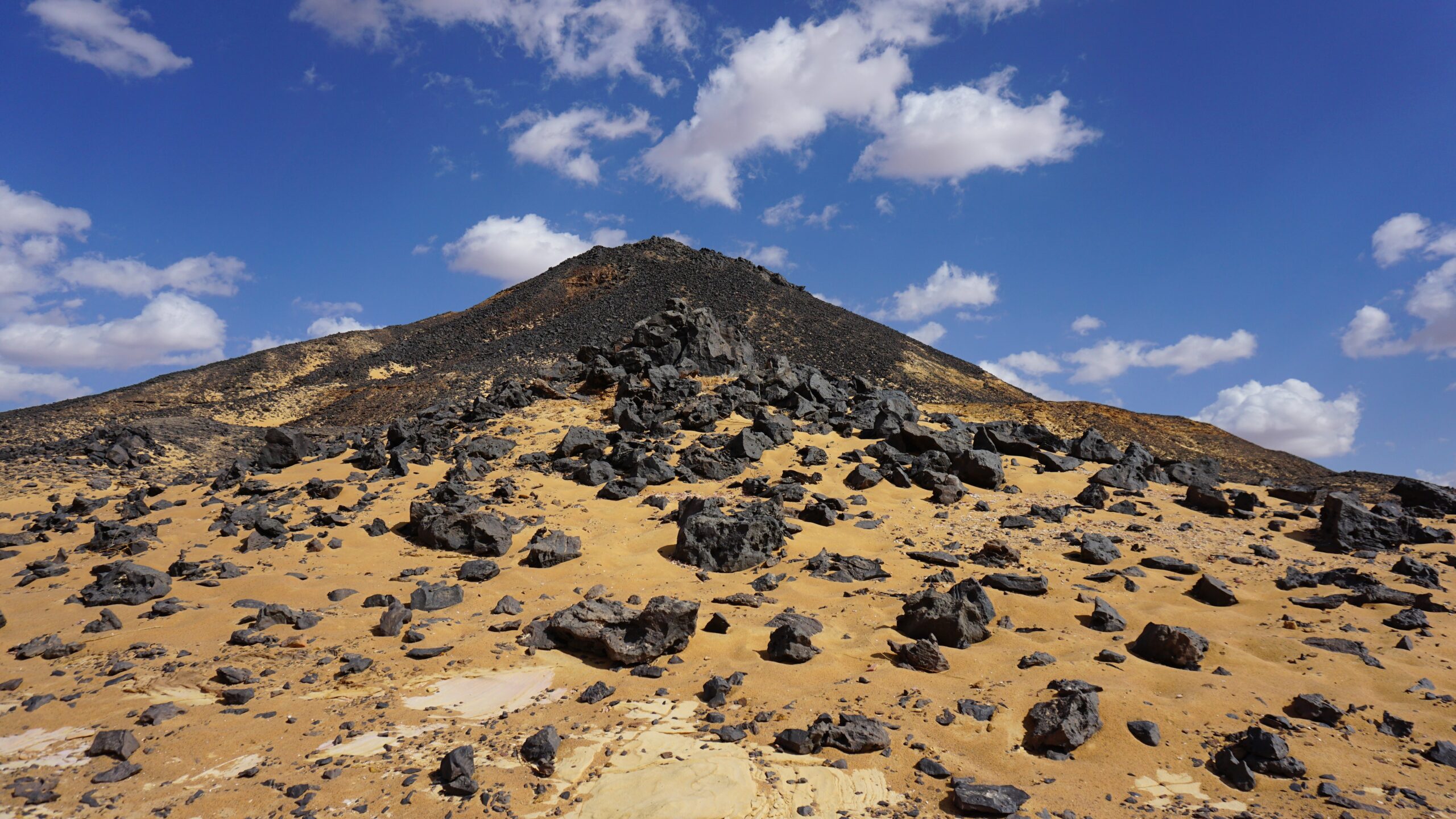 black and white desert